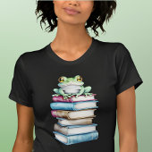 Kikker op boeken t-shirt