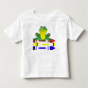 Kikker op Crayons Kinder Shirts