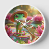 Kikker op een flip-flop in een vijver (Voorkant)