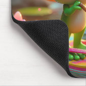 Kikker op een flip-flop in een vijver muismat (Hoek)