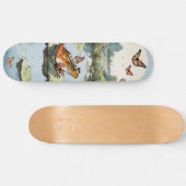 Kikker op een lelie pad met vlinders persoonlijk skateboard (Horizontaal)