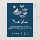 Kikker op een Lily Pad Baby shower Dank je Briefkaart (Voorkant)