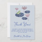 Kikker op een Lily Pad Baby shower Dank je kaart (Voorkant)