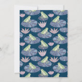 Kikker op een Lily Pad Baby shower Dank je kaart (Achterkant)