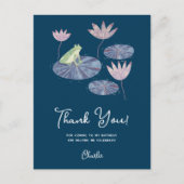 Kikker op een Lily Pad Dank je Briefkaart (Voorkant)