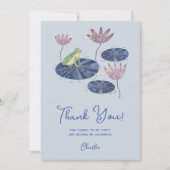 Kikker op een Lily Pad Dank je kaart (Voorkant)