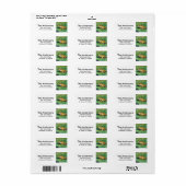 Kikker op een Lily Pad Retour Adreslabels Etiket (Full Sheet)