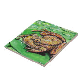 Kikker op een Lily Pad schilderij Tegeltje (Zijkant)