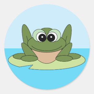 Kikker op een Lily Pad Sticker