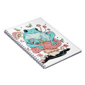 Kikker op een paddenstoel, kletskikker notitieboek (Rechterzijde)