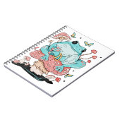 Kikker op een paddenstoel, kletskikker notitieboek (Linkerzijde)