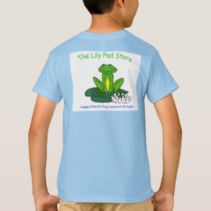 Kikker op een Waterlelie Lichtblauw T-Shirt voor K