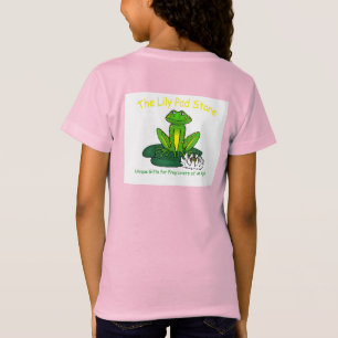 Kikker op een Waterlelie Roze Kinder T-shirt