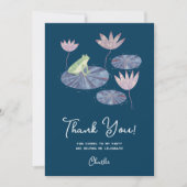 Kikker op een waterlelieblad gepersonaliseerde bed kaart (Voorkant)