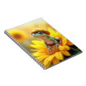 Kikker op een zonnebloem notitieboek (Rechterzijde)