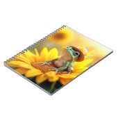 Kikker op een zonnebloem notitieboek (Linkerzijde)