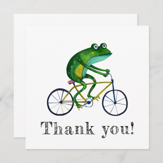 Kikker op fiets kaart (Voorkant / Achterkant)