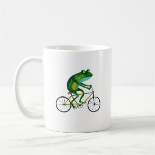 Kikker op fiets koffiemok