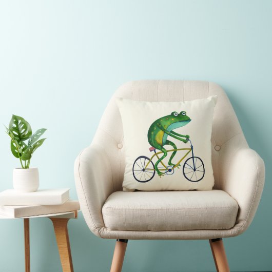 Kikker op fiets kussen (Stoel)