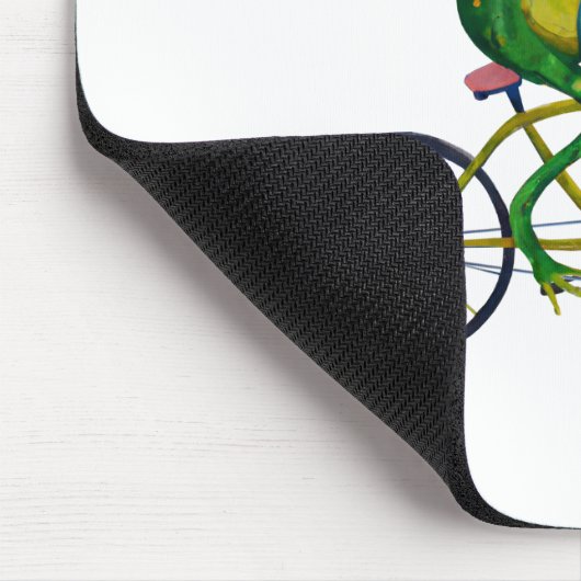 Kikker op fiets muismat (Hoek)