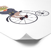 Kikker op fiets poster (Hoek)