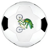 Kikker op fiets voetbal (Gedraaid)