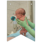 Kikker op het eerste verjaardagsfeestje vlaggen vlaggetjes (Eerste vlag)