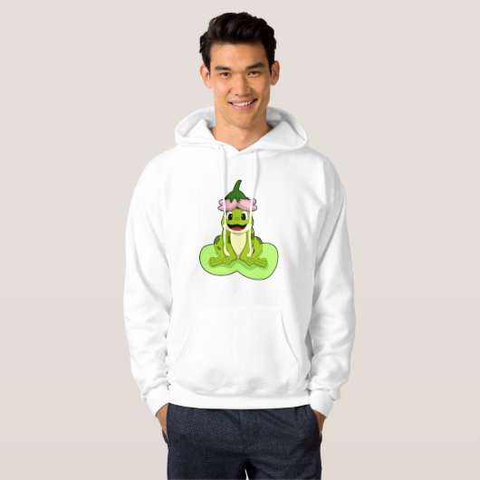 Kikker op Leaf Hoodie (Voorkant volledig)