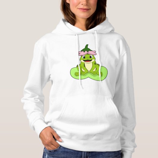 Kikker op Leaf Hoodie (Voorkant)