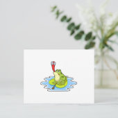 Kikker op Leaf met Insect Briefkaart (Staand voorkant)