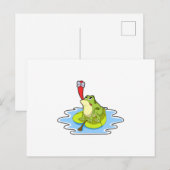 Kikker op Leaf met Insect Briefkaart (Voorkant / Achterkant)