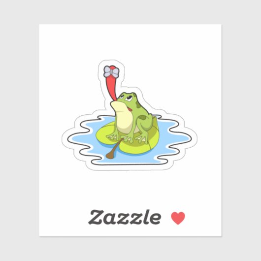 Kikker op Leaf met Insect Sticker (Vel)