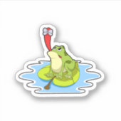 Kikker op Leaf met Insect Sticker (Voorkant)