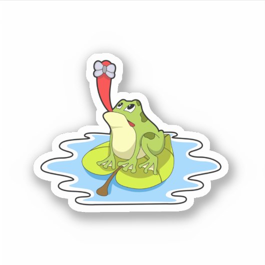 Kikker op Leaf met Insect Sticker (Voorkant)