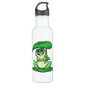 Kikker op Leaf met Umbrella Waterfles (Voorkant)