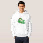 Kikker op Leaf met zonnebril Hoodie (Voorkant volledig)