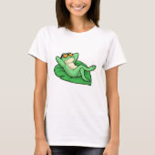 Kikker op Leaf met zonnebril T-shirt (Voorkant)