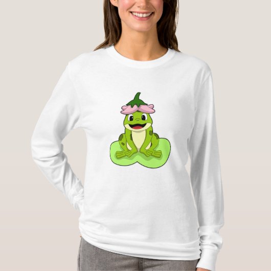 Kikker op Leaf T-shirt (Voorkant)