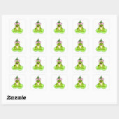 Kikker op Leaf Vierkante Sticker (Vel)