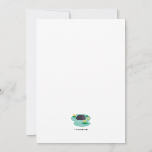 Kikker op Lily Pad Kaart (Achterkant)