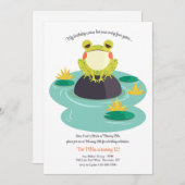 Kikker op Lily Pad Kaart (Voorkant / Achterkant)