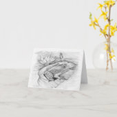 Kikker op Lily Pad Kaart (Gele Bloem)