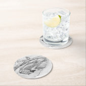 kikker op Lily Pad Ronde Kartonnen Onderzetter (Insitu)