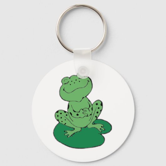 Kikker op Lilypad Sleutelhanger (Voorkant)