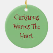 Kikker op log CHRISTMAS ORNAMENT (Achterkant)