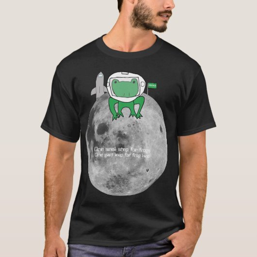 Kikker op maan T-Shirt (Voorkant)