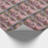 Kikker op neus cadeaupapier (Hoek)