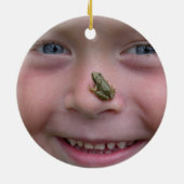 Kikker op neus keramisch ornament (Achterkant)