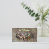 Kikker op rokken in water visitekaartje (Staand voorkant)