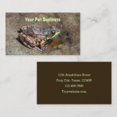 Kikker op rokken in water visitekaartje (Voorkant / Achterkant)